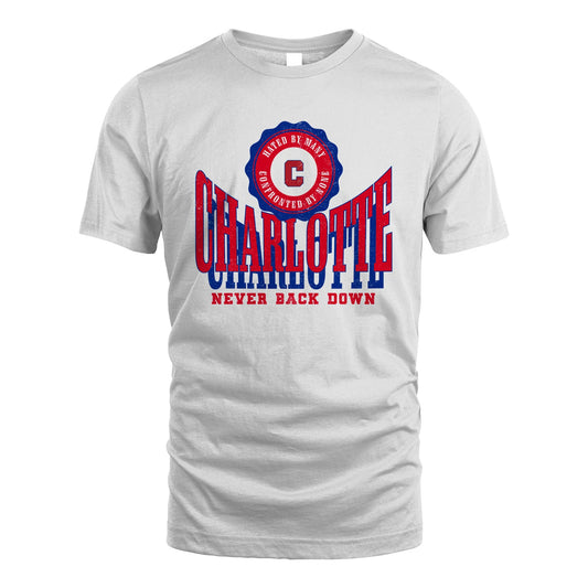 Your Name Never Back Down Shirt CHARLOTTE M1-33