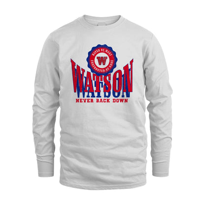 Your Name Never Back Down Shirt WATSON M1-33