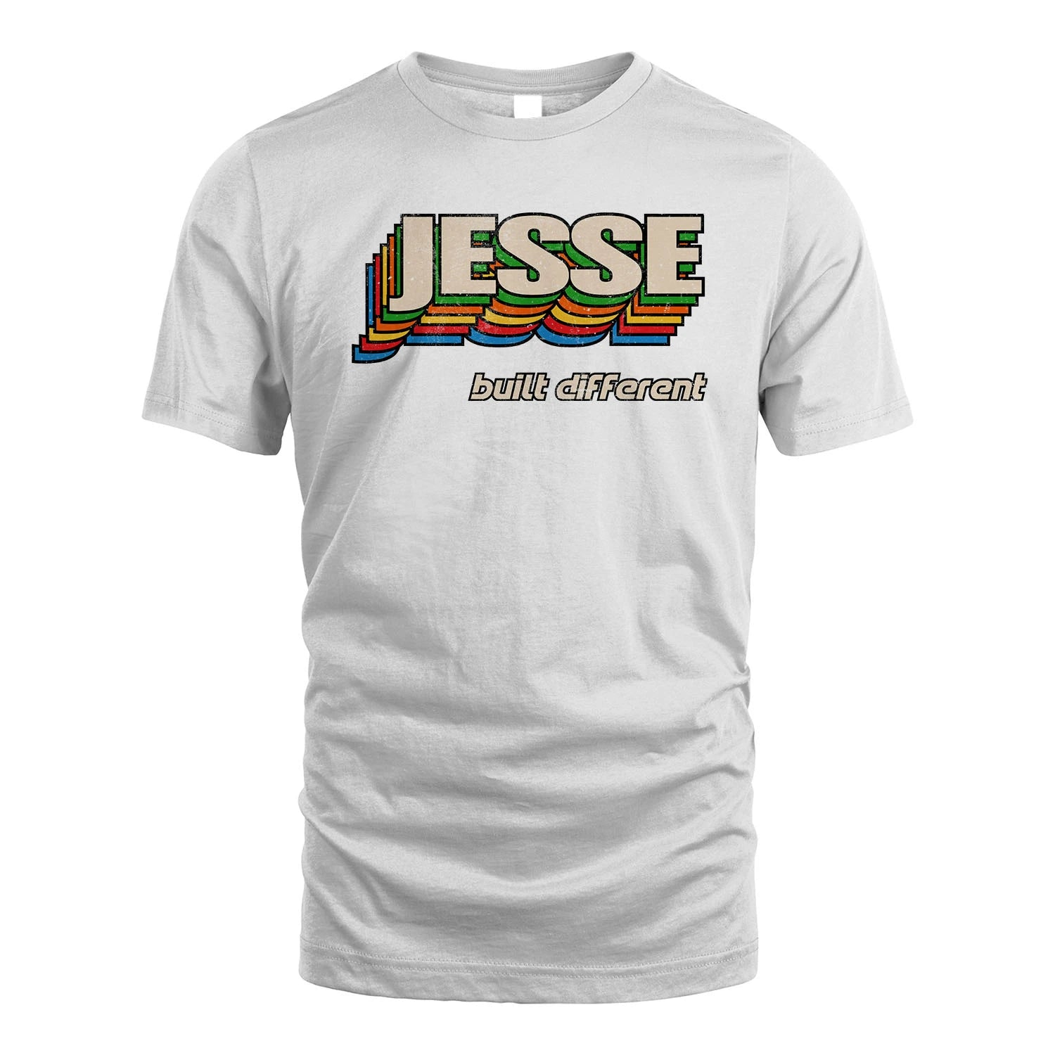 Your Name Built Different Retro Shirt JESSE M1-26