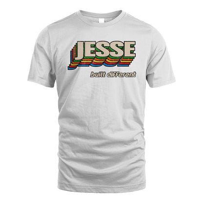 Your Name Built Different Retro Shirt JESSE M1-26