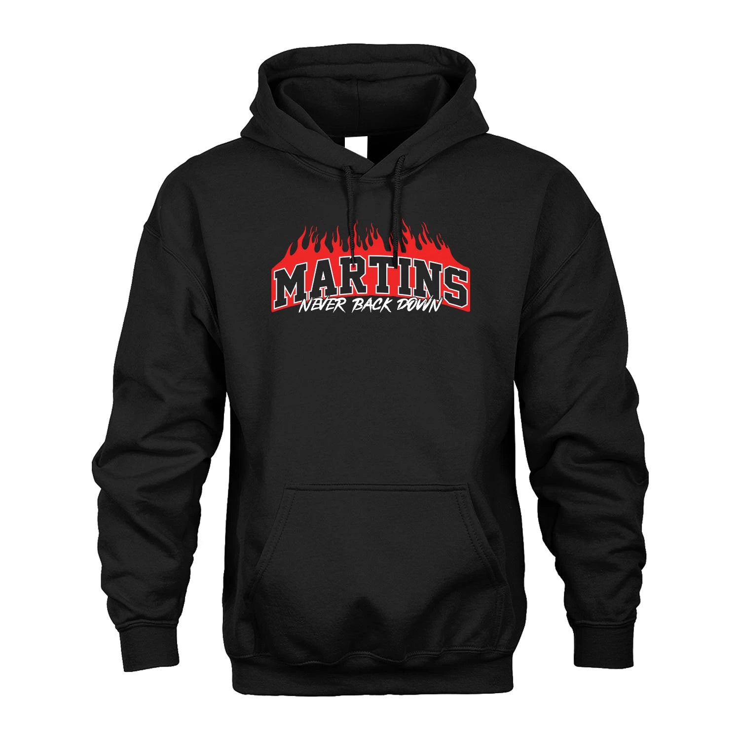 Never Back Down Your Name With Fire Shirt MARTINS M1-37