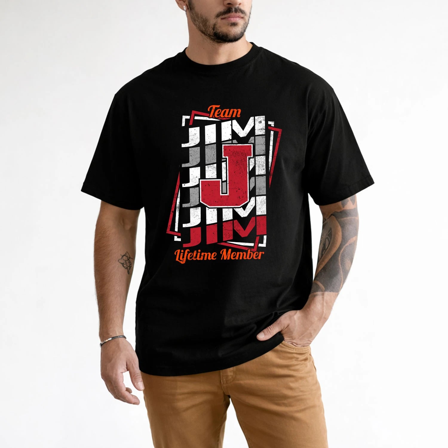 Team Your Name Lifetime Member Sporty Shirt JIM M1-25