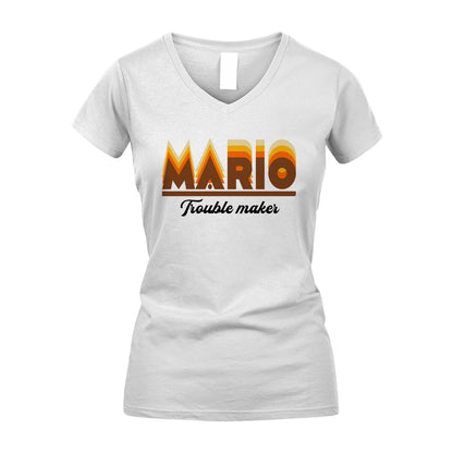 Your Name Trouble Maker Funny Shirt MARIO M1-34