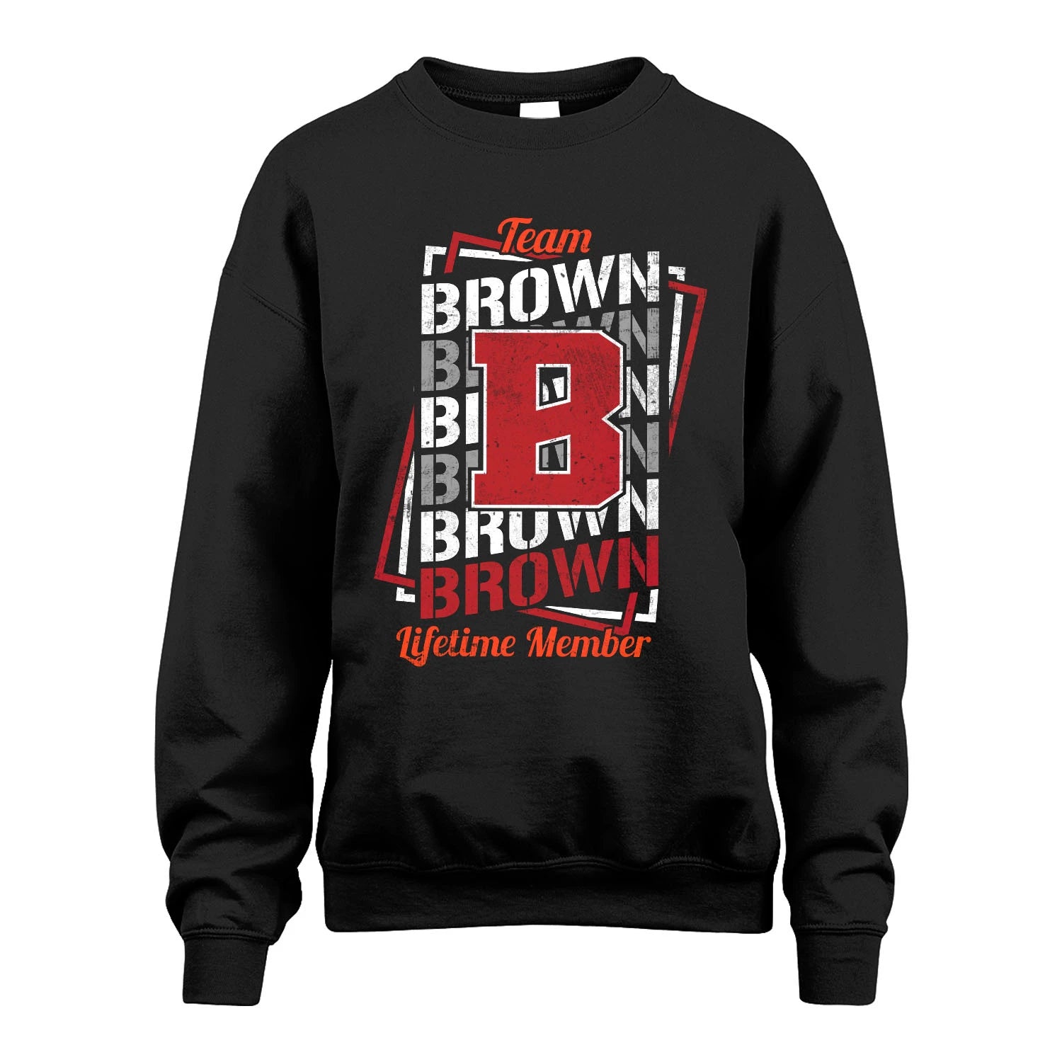 Team Your Name Lifetime Member Sporty Shirt BROWN M1-25