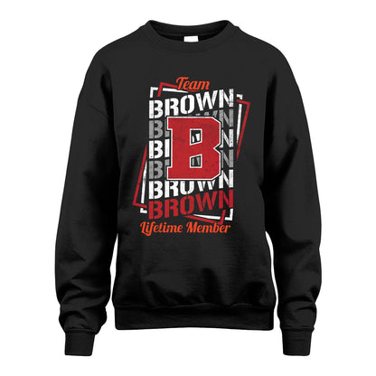Team Your Name Lifetime Member Sporty Shirt BROWN M1-25