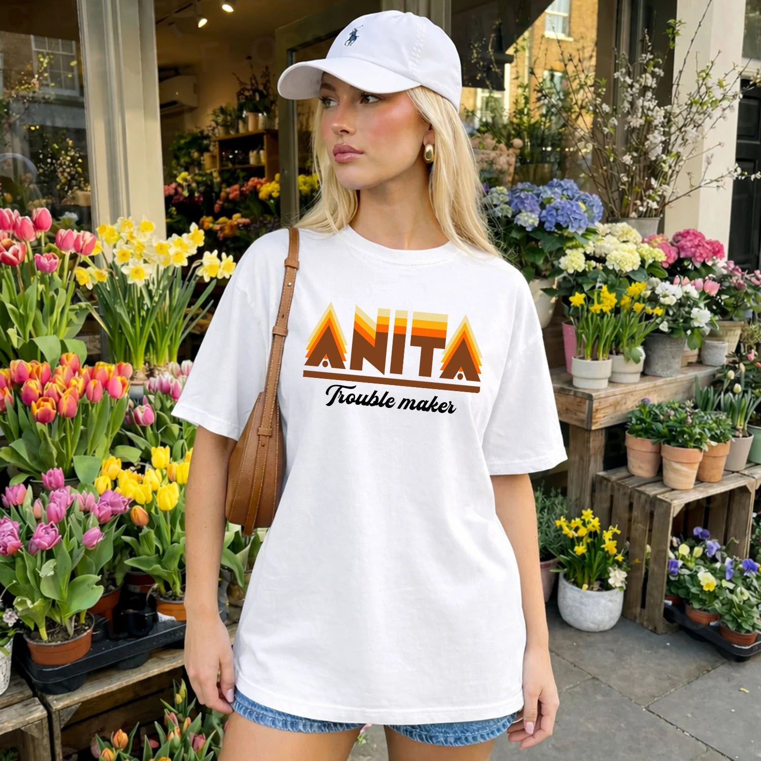 Your Name Trouble Maker Funny Shirt ANITA M1-34