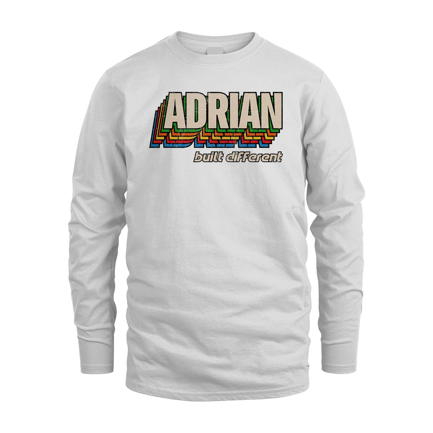 Your Name Built Different Retro Shirt ADRIAN M1-26