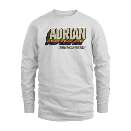 Your Name Built Different Retro Shirt ADRIAN M1-26