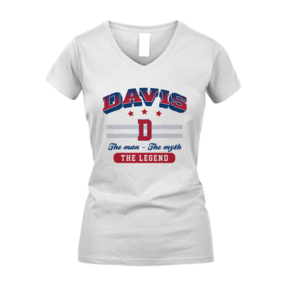 The Man The Myth The Legend With Your Name Shirt DAVIS M1-35