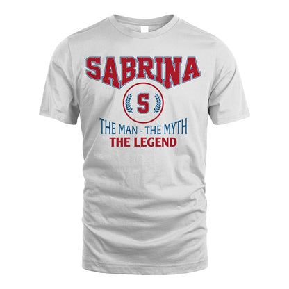 The Man The Myth The Legend Jet Style Shirt SABRINA M1-9