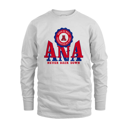 Your Name Never Back Down Shirt ANA M1-33