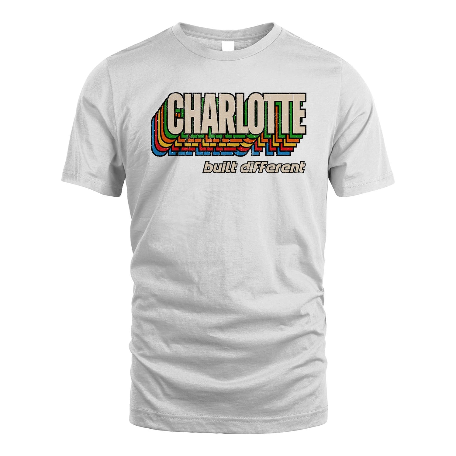Your Name Built Different Retro Shirt CHARLOTTE M1-26