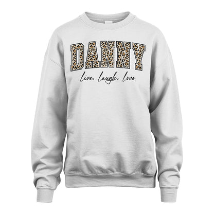 Live Laugh Love Custom Name With Leopard Pattern Shirt DANNY M1-13