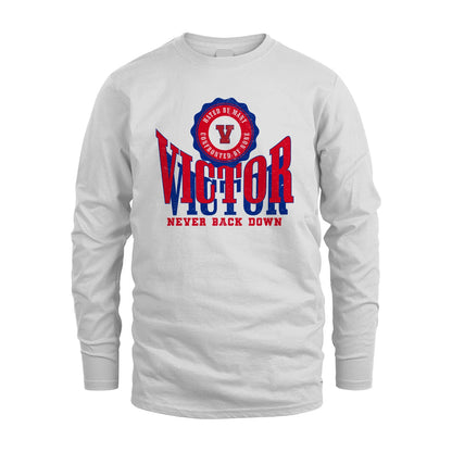 Your Name Never Back Down Shirt VICTOR M1-33
