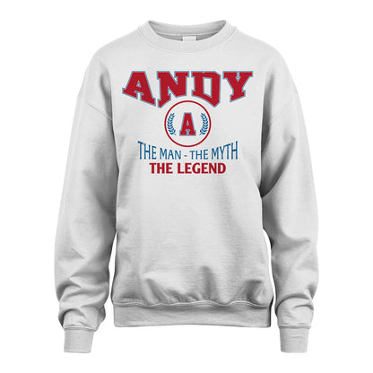 The Man The Myth The Legend Jet Style Shirt ANDY M1-9