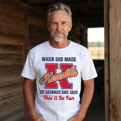 God Made Your Name Custom Shirt KENNETH M1-16