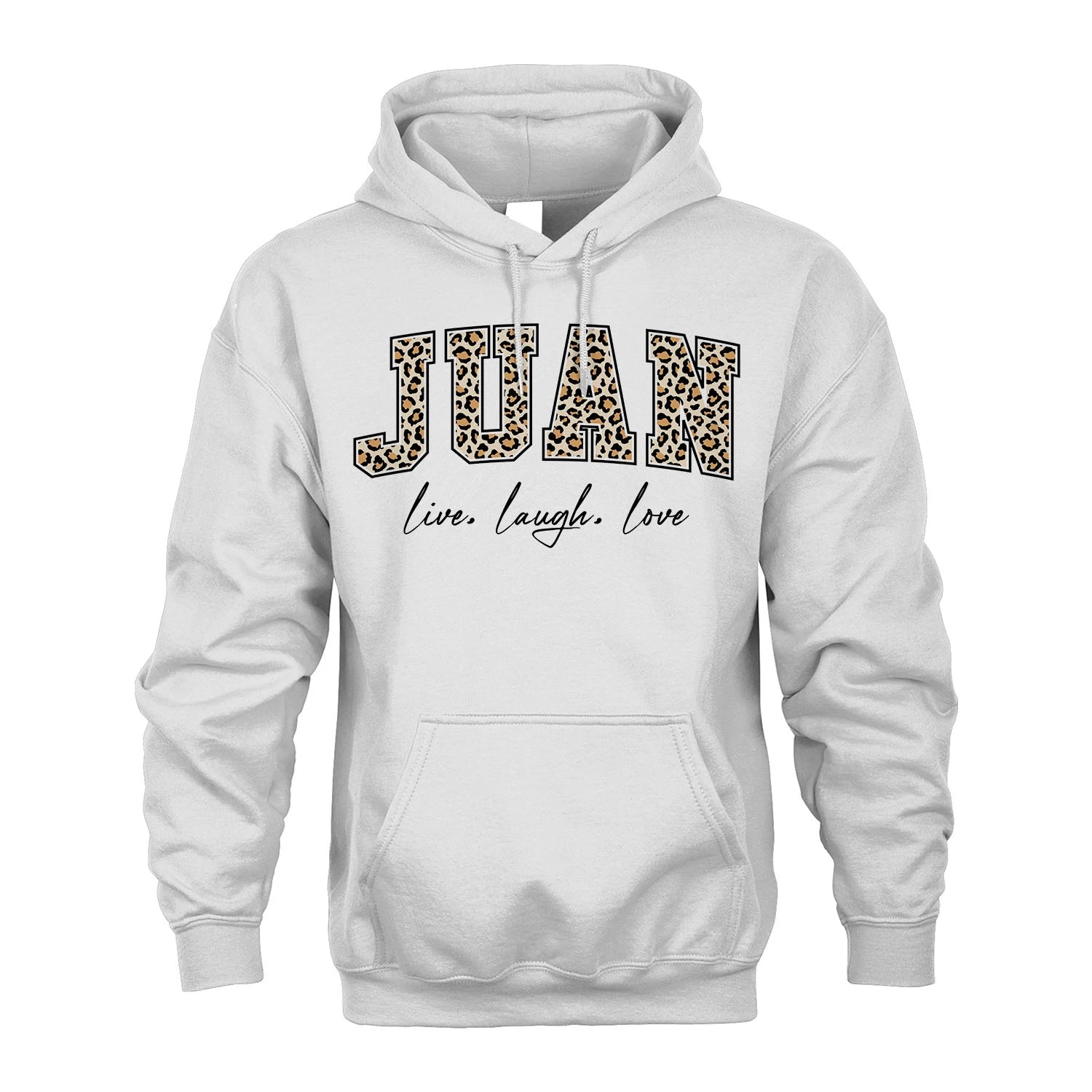 Live Laugh Love Custom Name With Leopard Pattern Shirt JUAN M1-13