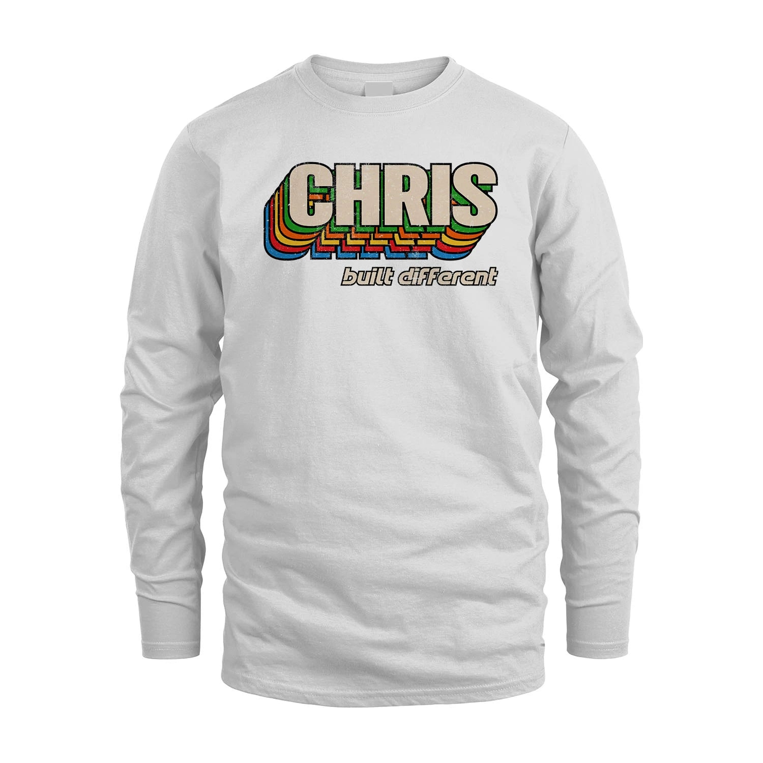 Your Name Built Different Retro Shirt CHRIS M1-26