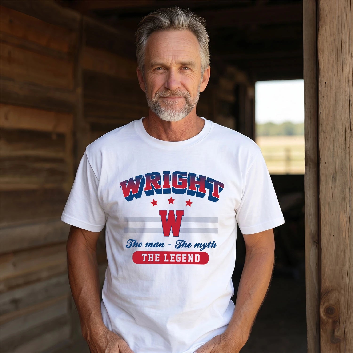 The Man The Myth The Legend With Your Name Shirt WRIGHT M1-35