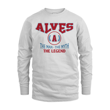 The Man The Myth The Legend Jet Style Shirt ALVES M1-9