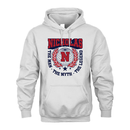 The Man The Myth The Legend Logo Shirt NICHOLAS M1-30
