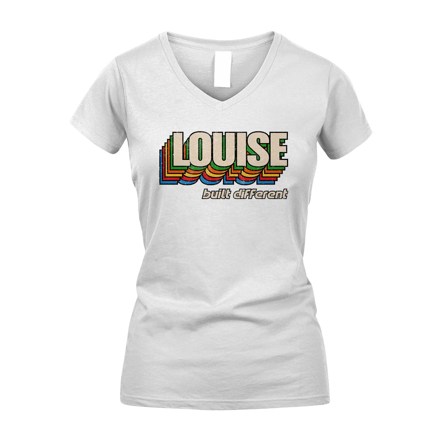 Your Name Built Different Retro Shirt LOUISE M1-26