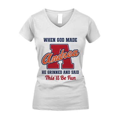 God Made Your Name Custom Shirt ANDREA M1-16