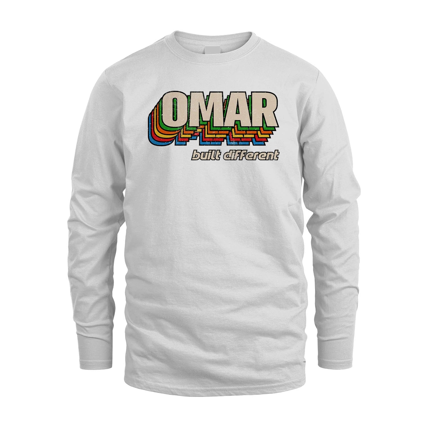 Your Name Built Different Retro Shirt OMAR M1-26