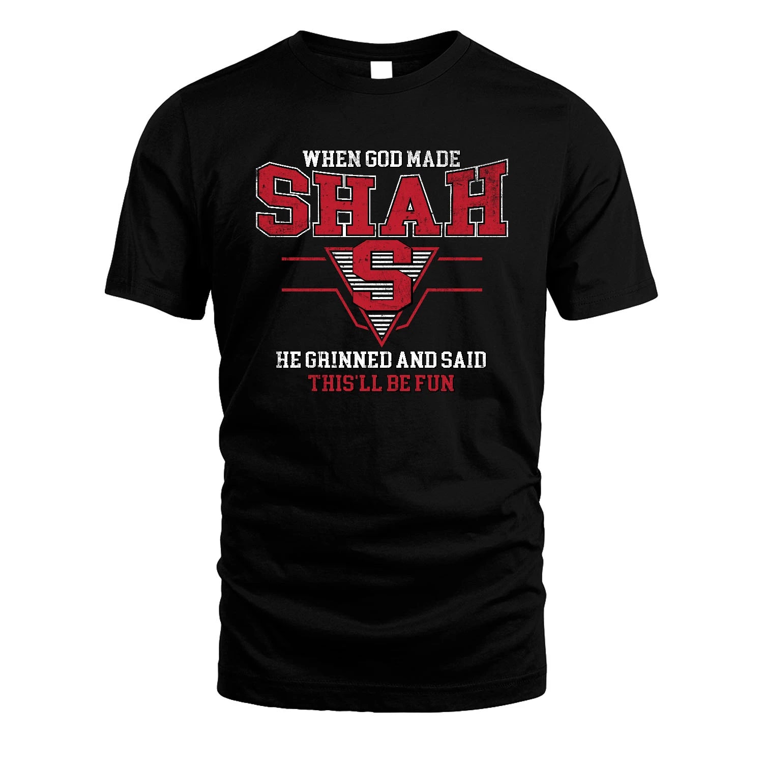 When God Made Your Name He Grinned And Said This'll Be Fun Baseball Shirt SHAH M1-29