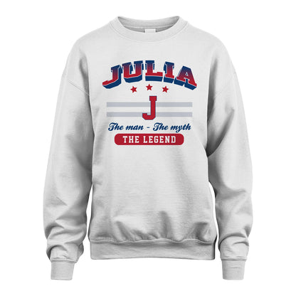 The Man The Myth The Legend With Your Name Shirt JULIA M1-35