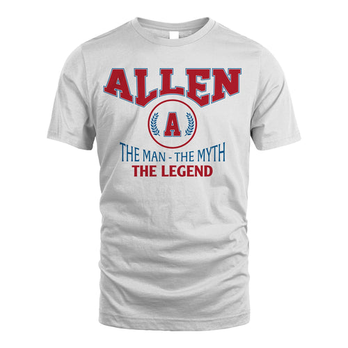 The Man The Myth The Legend Jet Style Shirt ALLEN M1-9