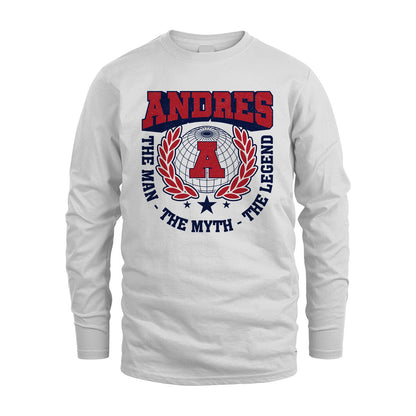 The Man The Myth The Legend Logo Shirt ANDRES M1-30