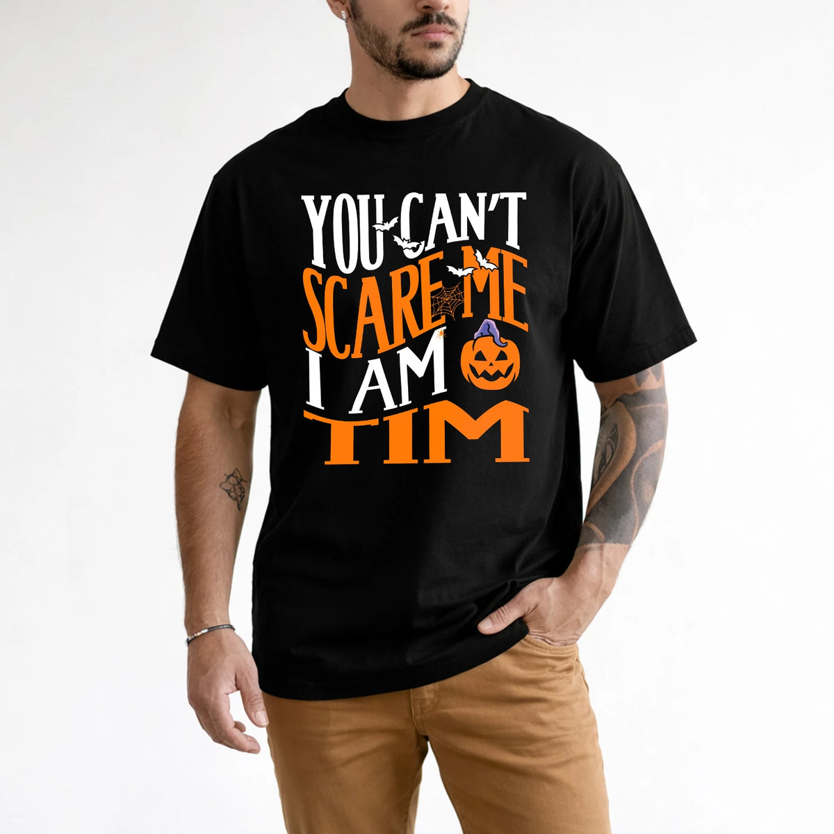 You Can't Scare Me I Am Funny Halloween Shirt TIM M1-45