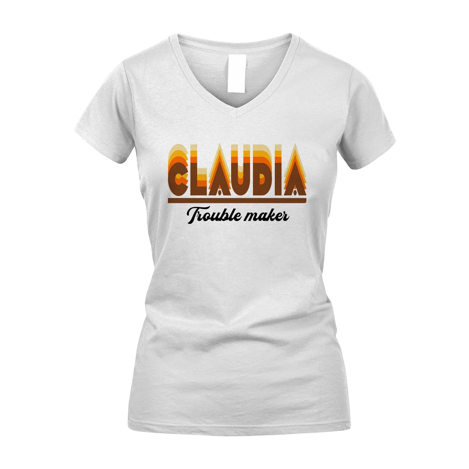 Your Name Trouble Maker Funny Shirt CLAUDIA M1-34