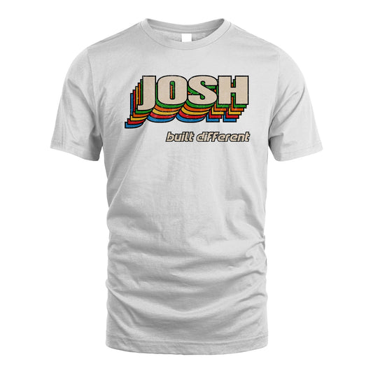 Your Name Built Different Retro Shirt JOSH M1-26