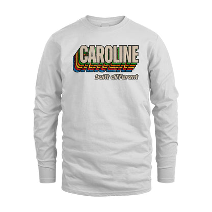 Your Name Built Different Retro Shirt CAROLINE M1-26