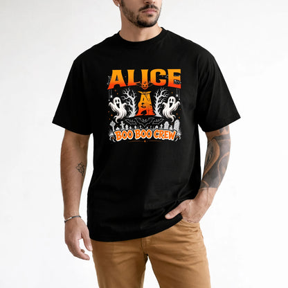 Boo Boo Crew Halloween Custom Name Shirt ALICE M1-28