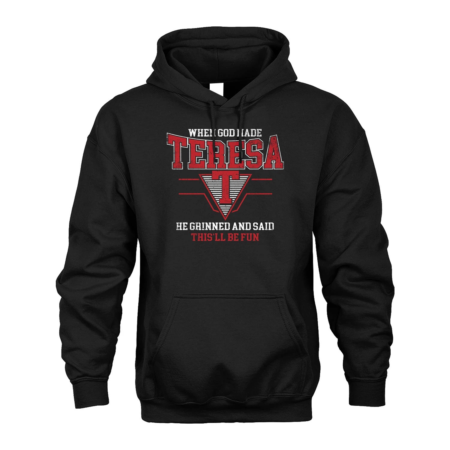When God Made Your Name He Grinned And Said This'll Be Fun Baseball Shirt TERESA M1-29
