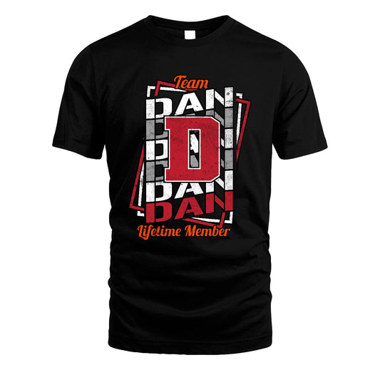 Team Your Name Lifetime Member Sporty Shirt DAN M1-25
