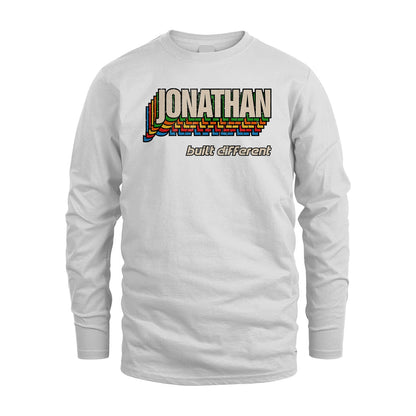Your Name Built Different Retro Shirt JONATHAN M1-26