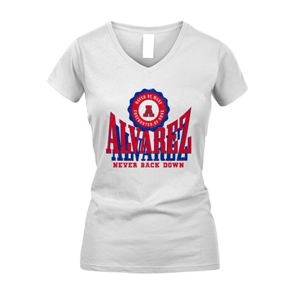 Your Name Never Back Down Shirt ALVAREZ M1-33