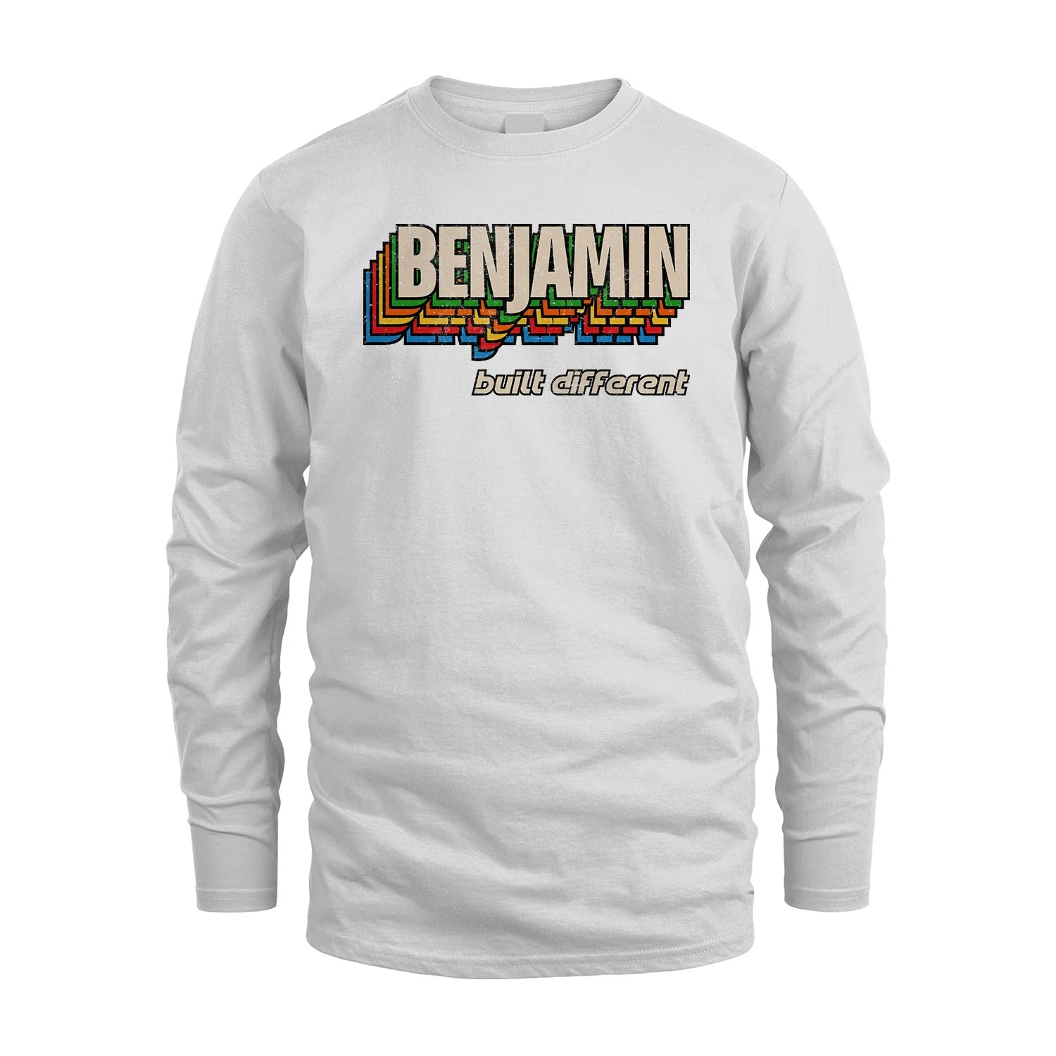 Your Name Built Different Retro Shirt BENJAMIN M1-26