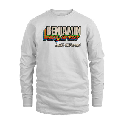 Your Name Built Different Retro Shirt BENJAMIN M1-26