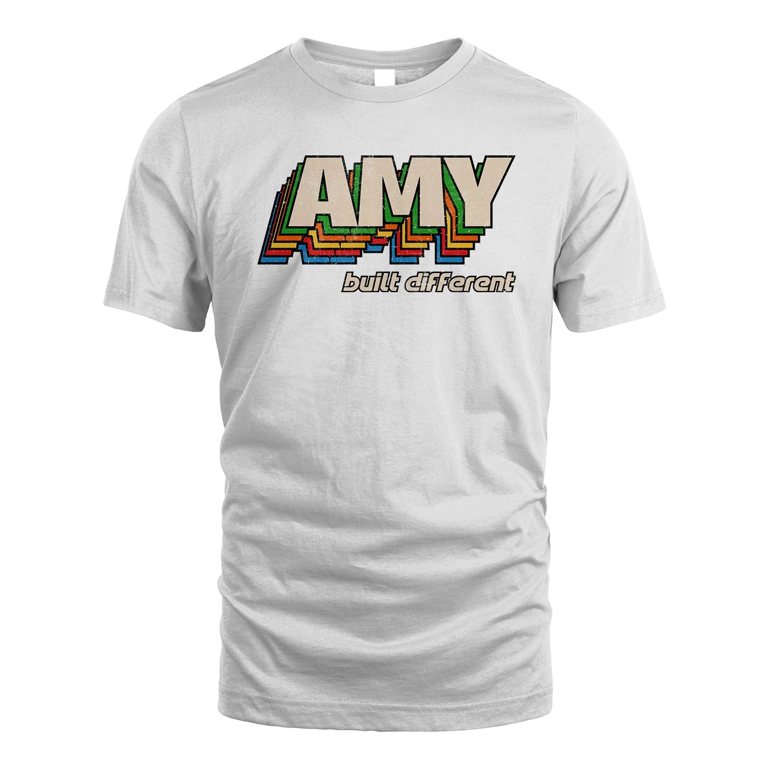 Your Name Built Different Retro Shirt AMY M1-26