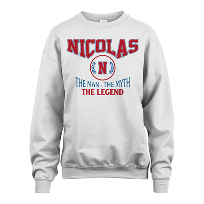 The Man The Myth The Legend Jet Style Shirt NICOLAS M1-9