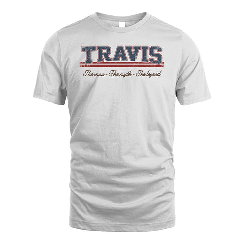 The Man The Myth The Legend Vintage Shirt TRAVIS M1-6