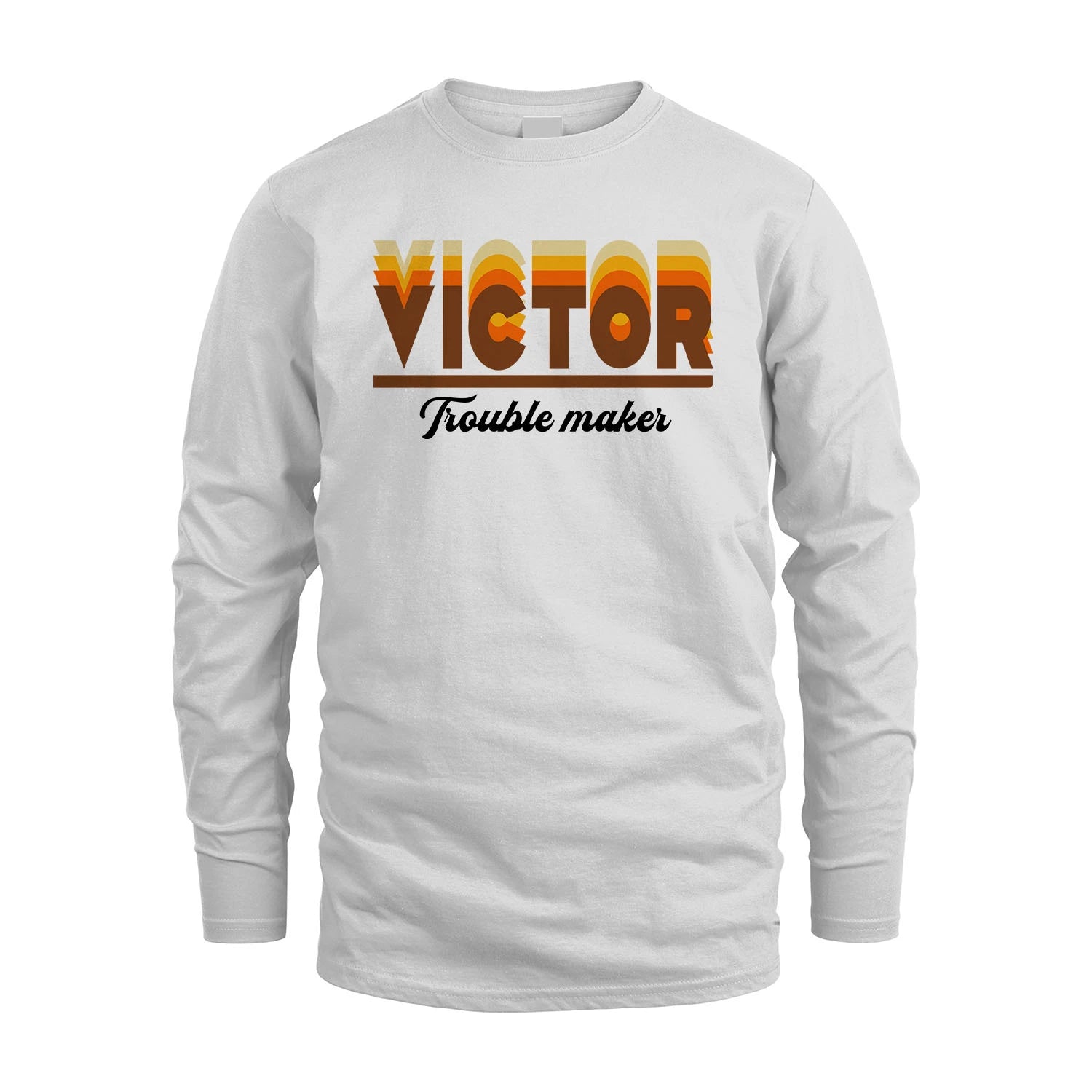 Your Name Trouble Maker Funny Shirt VICTOR M1-34