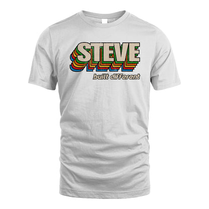 Your Name Built Different Retro Shirt STEVE M1-26