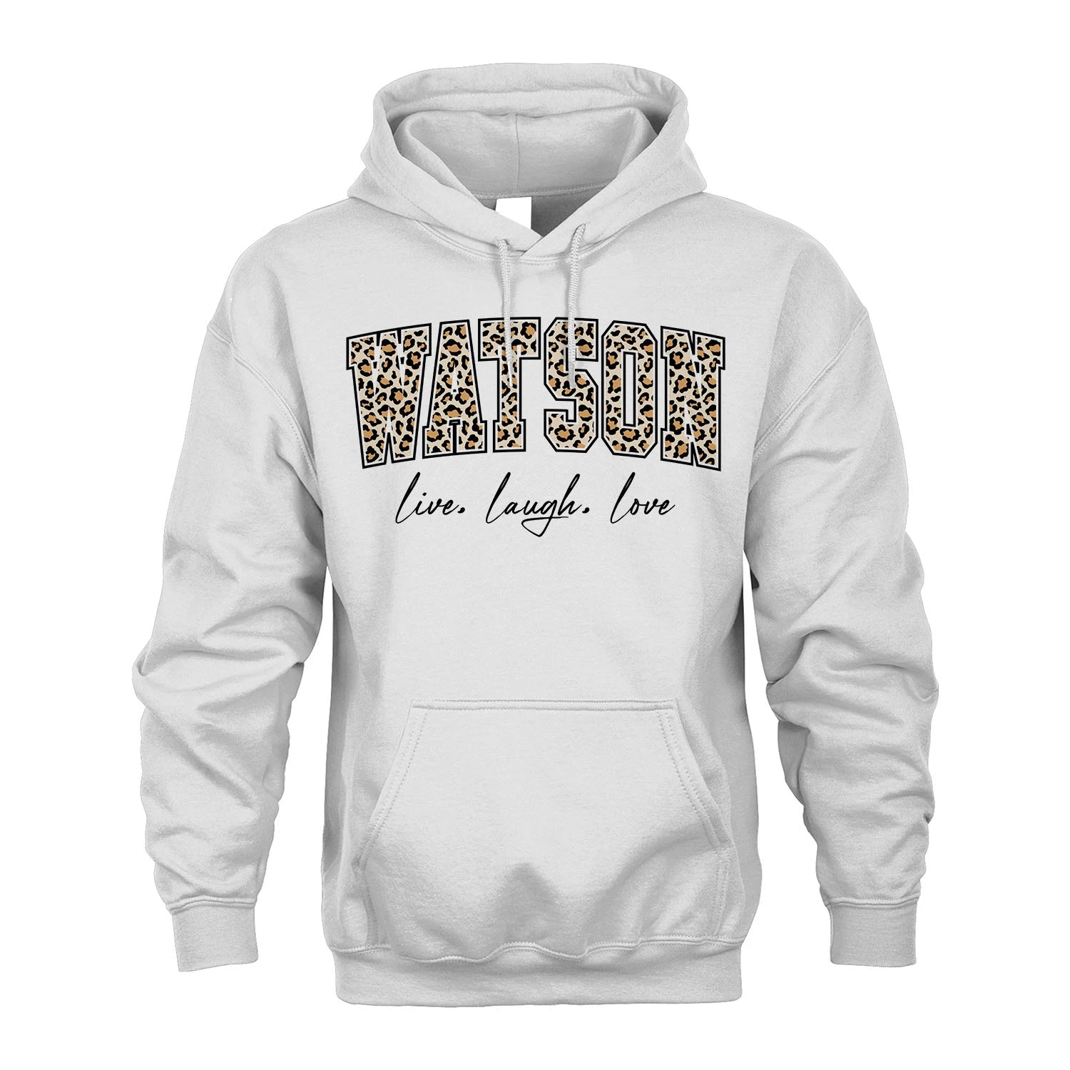 Live Laugh Love Custom Name With Leopard Pattern Shirt WATSON M1-13