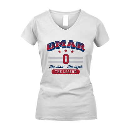The Man The Myth The Legend With Your Name Shirt OMAR M1-35